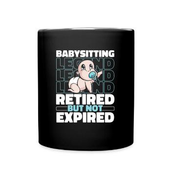 Baby-sitter à la retraite - Mug uni - noir - Devant