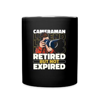 Retired cameraman - Full Colour Mug - black - Front