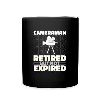Retired cameraman - Full Colour Mug - black - Front