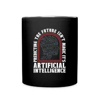 Artificial Intelligence Predicting The Future - Tasse einfarbig - Schwarz - Vorne