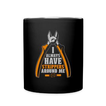 I Always Have Loves Electricity Lineman Engineer - Tasse einfarbig - Schwarz - Vorne