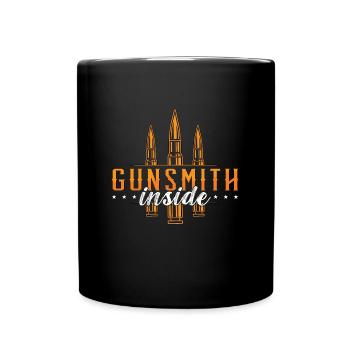 Gunsmith Inside Gun Fixer Shooter Pistol Gunsmiths - Full Colour Mug - black - Front