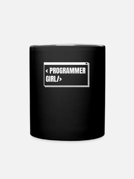Développeur Coder Programmeur Girl - Mug uni - noir