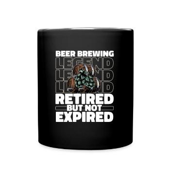 Hobby Brewer Beer Craft Beer Retired - Full Colour Mug - black - Front