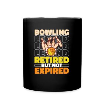 Bowling Bowlen Bowler Im Ruhestand - Tasse einfarbig - Schwarz - Vorne