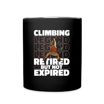 Escalade des grimpeurs à la retraite - Mug uni - noir - Devant