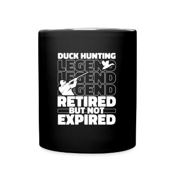 Duck hunting Retired duck hunting - Full Colour Mug - black - Front