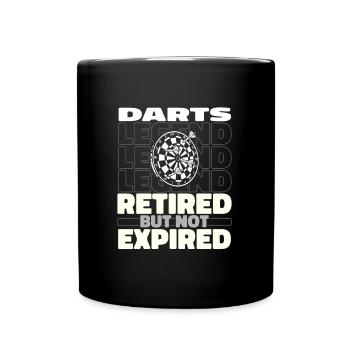 Dart Dartspieler Im Ruhestand - Tasse einfarbig - Schwarz - Vorne