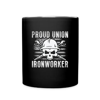 Syndicat des monteurs de charpentes métalliques fiers Métallurgistes soudés - Mug uni - noir - Devant