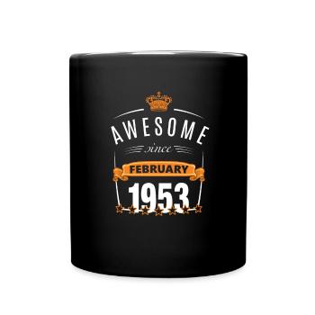 Februar 1953 geboren - Tasse einfarbig - Schwarz - Vorne