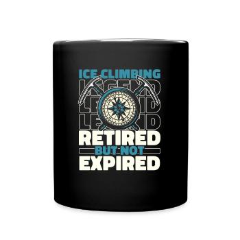 Escalade sur glace à la retraite - Mug uni - noir - Devant