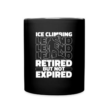 Eisklettern Rentner - Tasse einfarbig - Schwarz - Vorne
