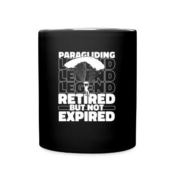 Paragleiter Paragleiten Rentner - Tasse einfarbig - Schwarz - Vorne