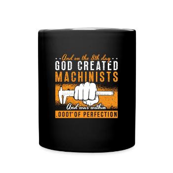 Machiniste et machinistes d’usinage du 8e jour - Mug uni - noir - Devant