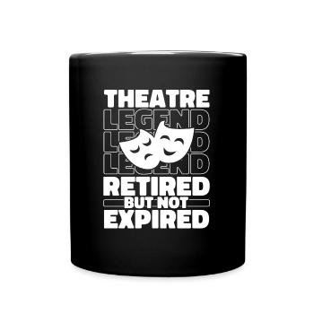 Theater Schauspieler Rentner - Tasse einfarbig - Schwarz - Vorne