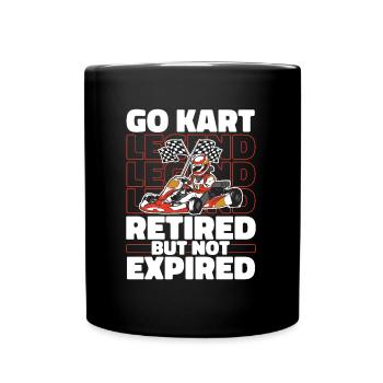 Go Kart Kartfahren Kartfahrer Im Ruhestand - Tasse einfarbig - Schwarz - Vorne