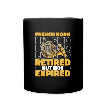 Hornist French Horn Im Ruhestand - Tasse einfarbig - Schwarz - Vorne