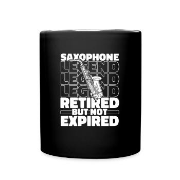 Saxophone Saxophone Retiré - Mug uni - noir - Devant