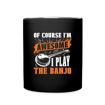 Banjo Bien sûr que je suis génial je joue de la musique country - Mug uni - noir - Devant