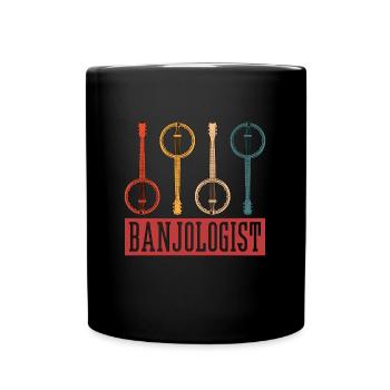 Banjo Banjologist Musical Instrument Banjo Player - Full Colour Mug - black - Front