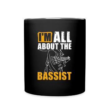 Basse Guitare Je suis tout au sujet Guitariste Bassiste - Mug uni - noir - Devant