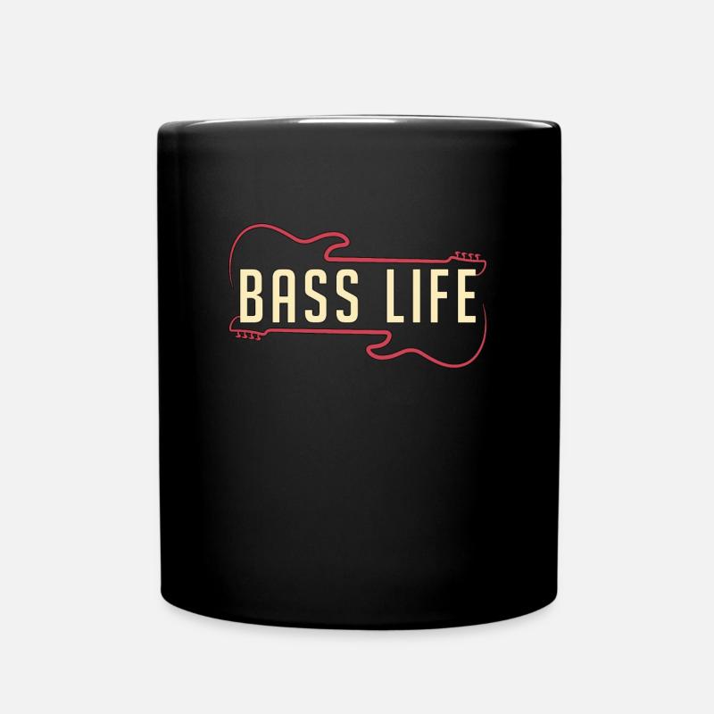 Basse Guitare Basse Life Guitariste Instrument de Musique - Mug uni - noir