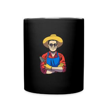 Hobby Gardener Garden Farmer - Full Colour Mug - black - Front