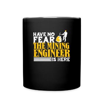 Ingenieur Lustig Bergbauingenieur - Tasse einfarbig - Schwarz - Vorne