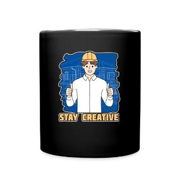 Ingenieur Bergbauingenieur Stay Creative - Tasse einfarbig - Schwarz - Vorne