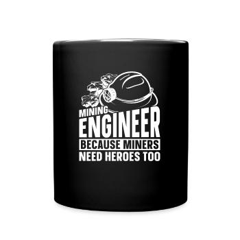 Engineer Helm Mining Engineer - Full Colour Mug - black - Front