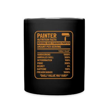 Painter Varnisher Hard working - Full Colour Mug - black - Front