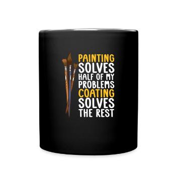 Painter Varnisher Lustig - Full Colour Mug - black - Front