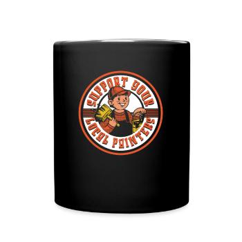 Maler Lackierer Lokal - Tasse einfarbig - Schwarz - Vorne