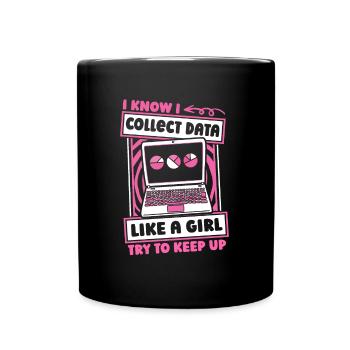Analyste de données en science des données Girl - Mug uni - noir - Devant