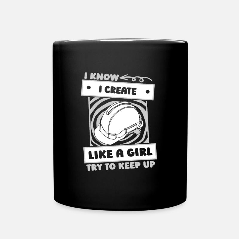 Fille ingénieur - Mug uni - noir