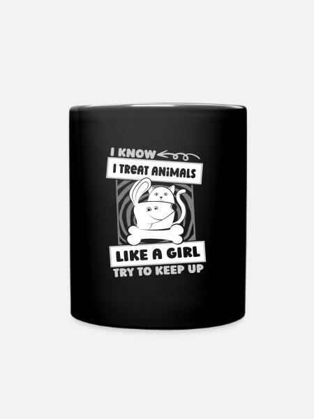 Assistant vétérinaire Assistant vétérinaire fille - Mug uni - noir