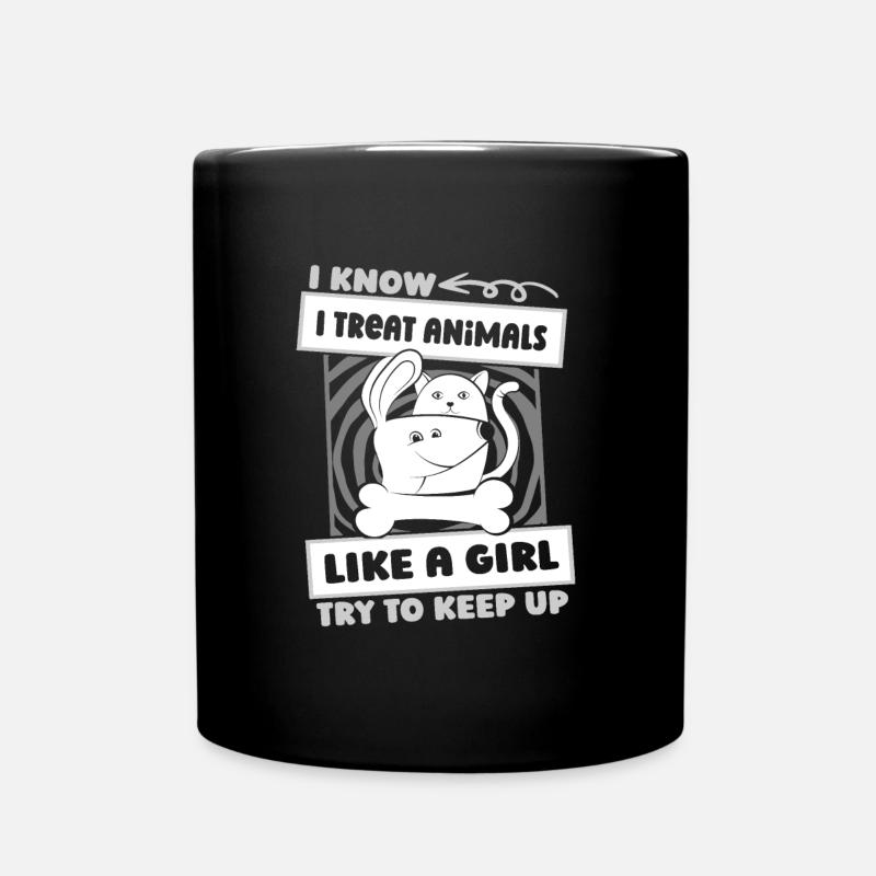 Assistant vétérinaire Assistant vétérinaire fille - Mug uni - noir