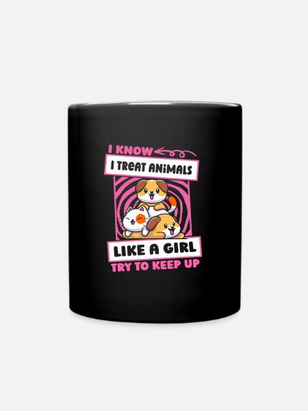Assistant vétérinaire Assistant vétérinaire fille - Mug uni - noir