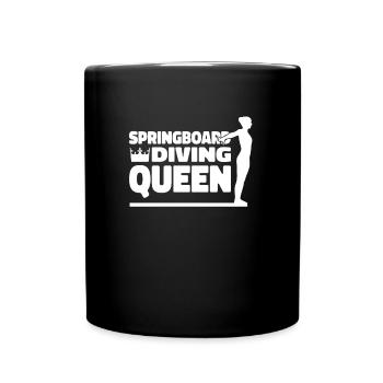Turmspringen Turmspringer Königin - Tasse einfarbig - Schwarz - Vorne