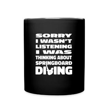 Plongeur de plongée drôle - Mug uni - noir - Devant