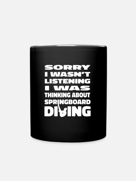 Diving Diver Funny - Full Colour Mug - black