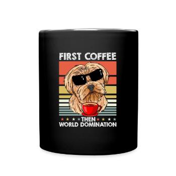 Wheaten Terrier Lunettes de soleil Café - Mug uni - noir - Devant
