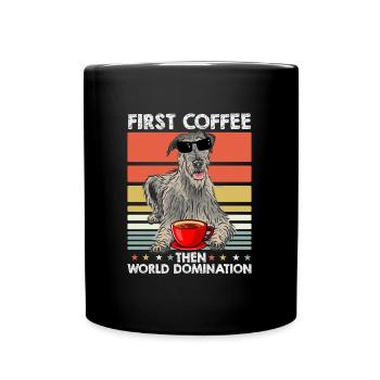 Irish Wolfhound Sunglasses Coffee - Full Colour Mug - black - Front