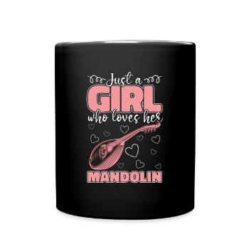 Mandoline Just Girl Who Loves Musical Instrument - Mug uni - noir - Devant