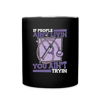 Nurse Stethoscope - Full Colour Mug - black - Front