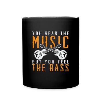 Guitare basse Vous entendez La Musique Guitariste Bassiste - Mug uni - noir - Devant
