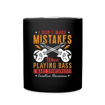 Guitare basse Je ne fais pas d’erreurs Guitariste basse - Mug uni - noir - Devant