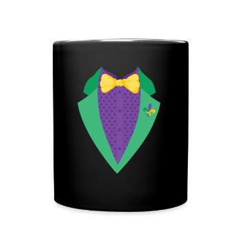 Karneval Fasnet Fasching Kostüm Ideen - Tasse einfarbig - Schwarz - Vorne