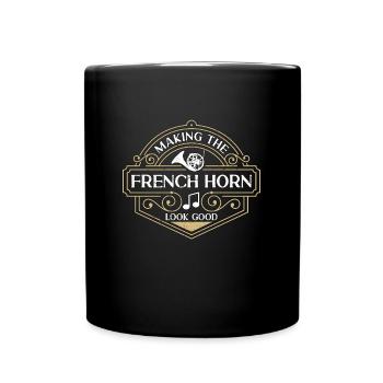 French Horn Making The French Horn Marching Band - Tasse einfarbig - Schwarz - Vorne