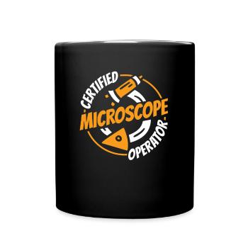 Biologie Biologe Mikroskop - Tasse einfarbig - Schwarz - Vorne